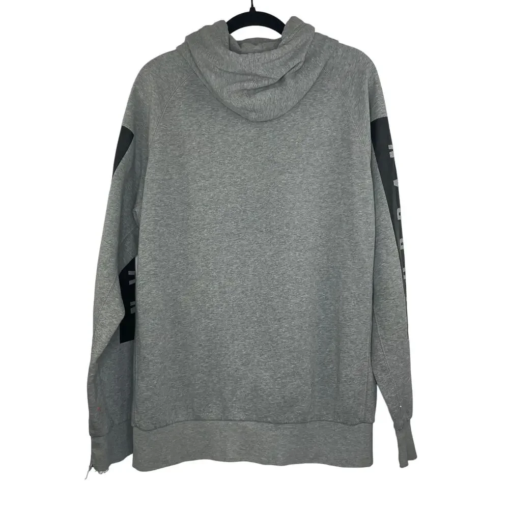 Jordan gray hoodie pullover sweatshirt size Large *flawed distressed